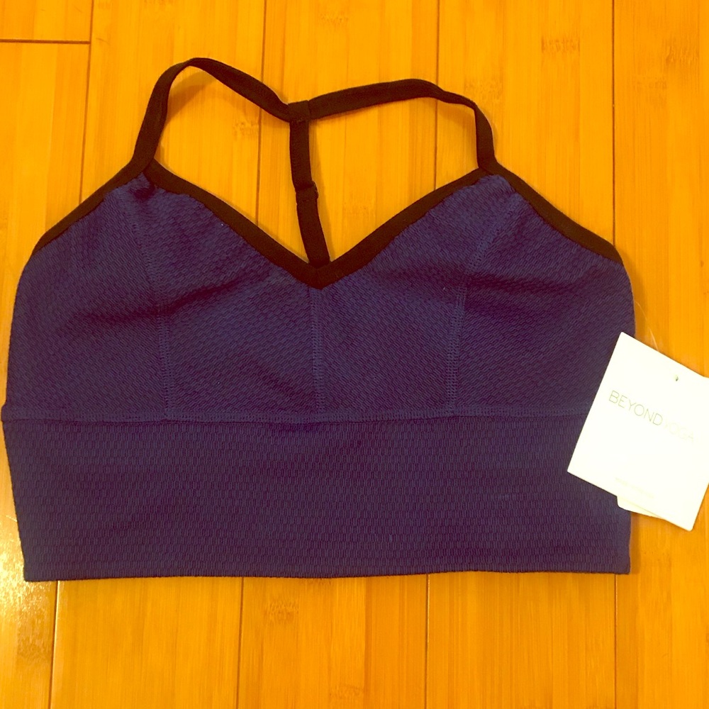 Beyond Yoga Deco Cobalt Blue Sports Bra